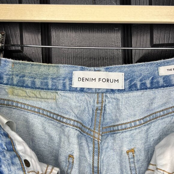 Denim Forum The BF Boyfriend High Rise Loose 28L Size 29 Light Wash - Picture 7 of 15